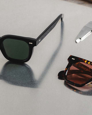 Sustainable eyewear from the Mastro line: squared frames, Italian craftsmanship, and refined details