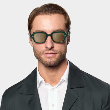 Squared Emerald sunglasses Oak Emerald | Mirror Green – TBD Eyewear