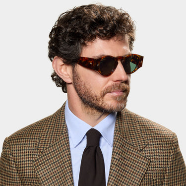 Bold Eco Spotted Havana Sunglasses | Bottle green lenses: Ari Eco