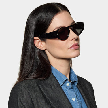アオリマン Bold Eco Black Sunglasses with Grey Lenses: Ari Eco Black | Grey