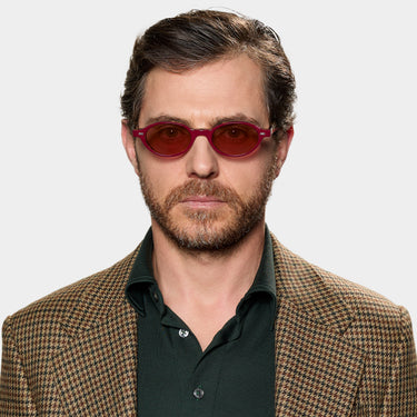 Oval plum sunglasses with red lenses: Ellipse Plum | Red  display picture 2