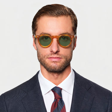 Hem Golden Havana Bottle Green TBD Eyewear x Vitale Barberis Canonico