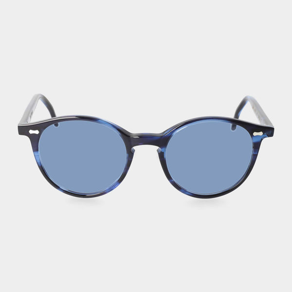 Round blue sustainable sunglasses: Cran | TBD Eyewear display picture 3