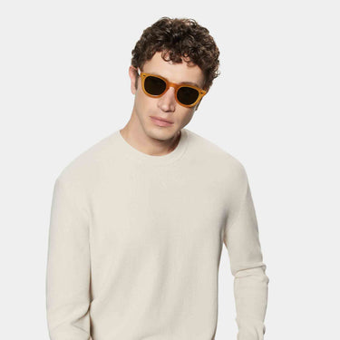 sunglasses donegal eco honey bottle green handcrafted in Italy with sustainable materials