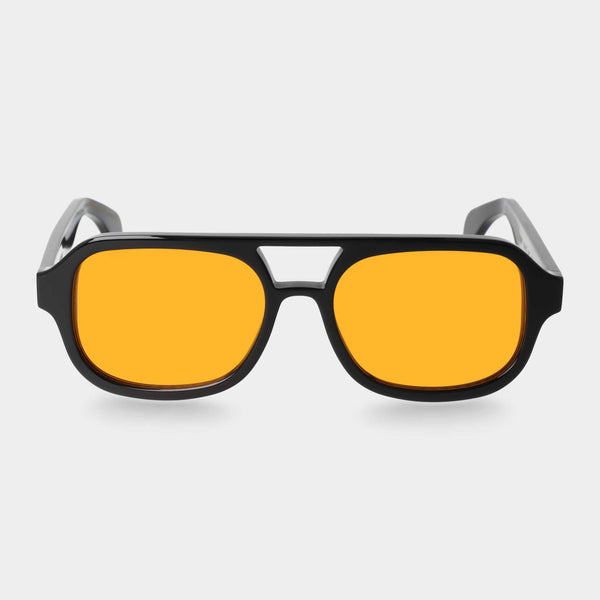 Double-bridge aviator sunglasses with orange lenses: Gianni | TBD