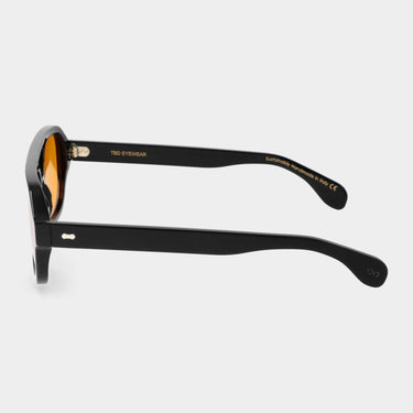 sunglasses gianni eco black orange handcrafted in Italy with sustainable materials