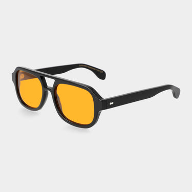 sunglasses gianni eco black orange handcrafted in Italy 