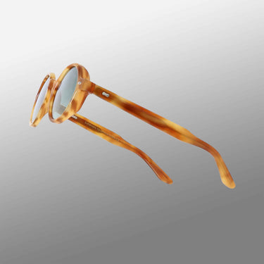 golden goggles Round golden havana sunglasses with mirror green lenses: Giotto Golden Havana | Mirror Green