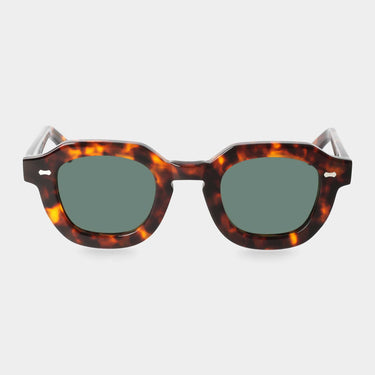 sunglasses juta eco spotted havana bottle green sustainable tbd eyewear front made in Italy