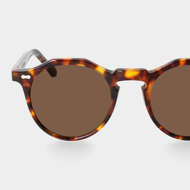 sunglasses lapel eco spotted havana tobacco sustainable tbd eyewear lens handcrafted in Italy