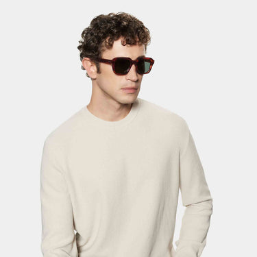 sunglasses lino eco havana bottle green handcrafted in Italy with sustainable materials