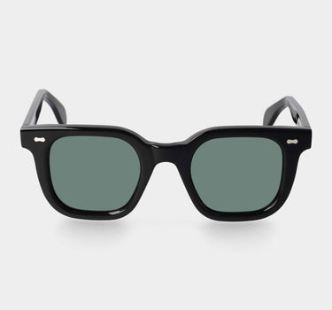 Mastro Eco Black sunglasses by TBD Eyewear with sustainable black frame and bottle green lenses