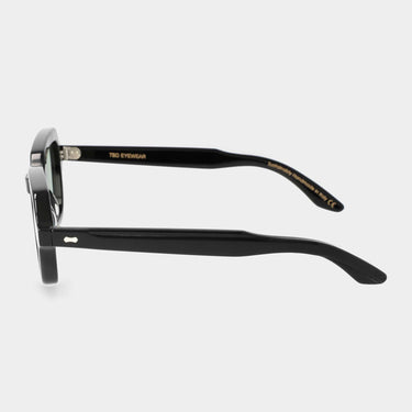 sunglasses oak eco black light green sustainable tbd eyewear lateral handcrafted in Italy