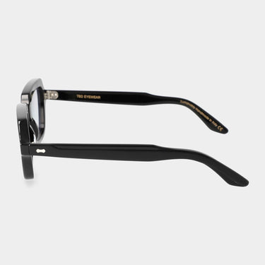 eyeglasses oak eco black optical sustainable tbd eyewear lateral made in Italy