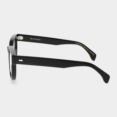 eyeglasses palm eco black optical sustainable tbd eyewear lateral handcrafted in Italy