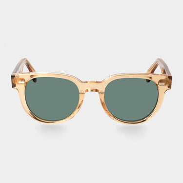 sunglasses palm eco champagne bottle green sustainable tbd eyewear front handcrafted in Italy