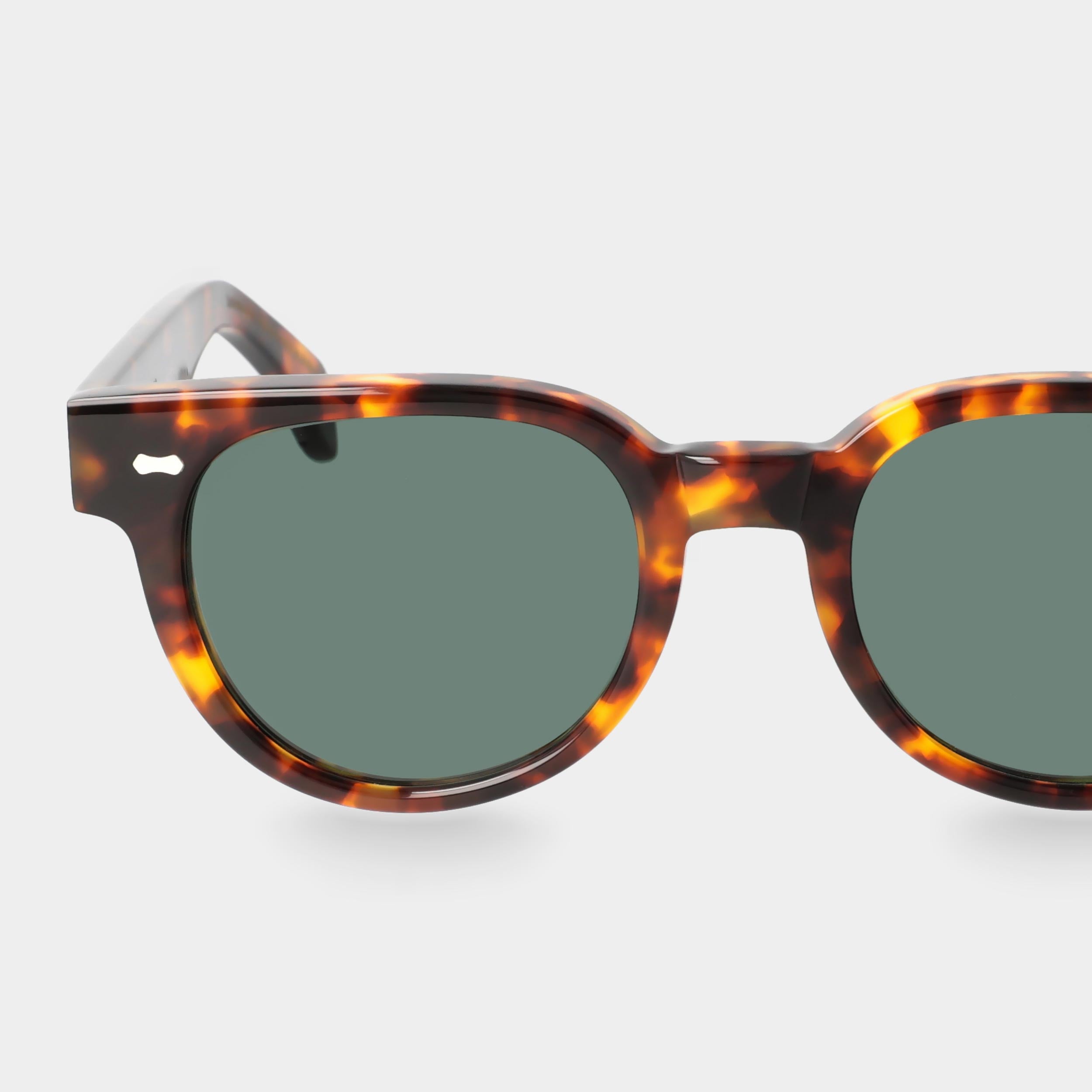 Round Tortoise Sunglasses With Green Lenses Palm TBD Eyewear Round Tortoise Sunglasses With Green Lenses Palm TBD Eyewear