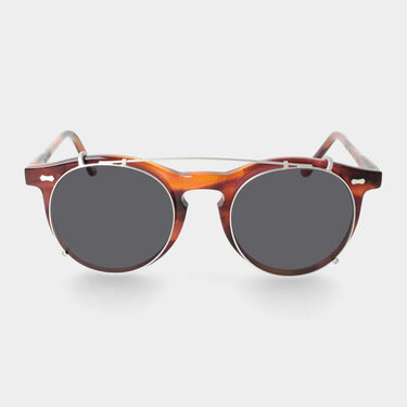 sunglasses pleat eco havana grey sustainable tbd eyewear front handcrafted in Italy