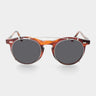 sunglasses pleat eco havana grey sustainable tbd eyewear front handcrafted in Italy