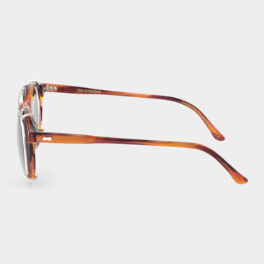 sunglasses pleat eco havana grey sustainable tbd eyewear lateral handcrafted in Italy