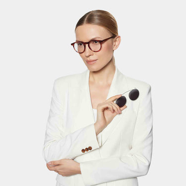 sunglasses pleat eco havana grey sustainable tbd eyewear clip made in Italy