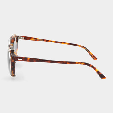 sunglasses pleat eco spotted havana tobacco sustainable tbd eyewear lateral handcrafted in Italy