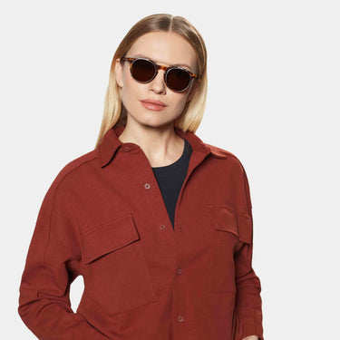 sunglasses pleat eco spotted havana tobacco sustainable tbd eyewear woman handcrafted in Italy