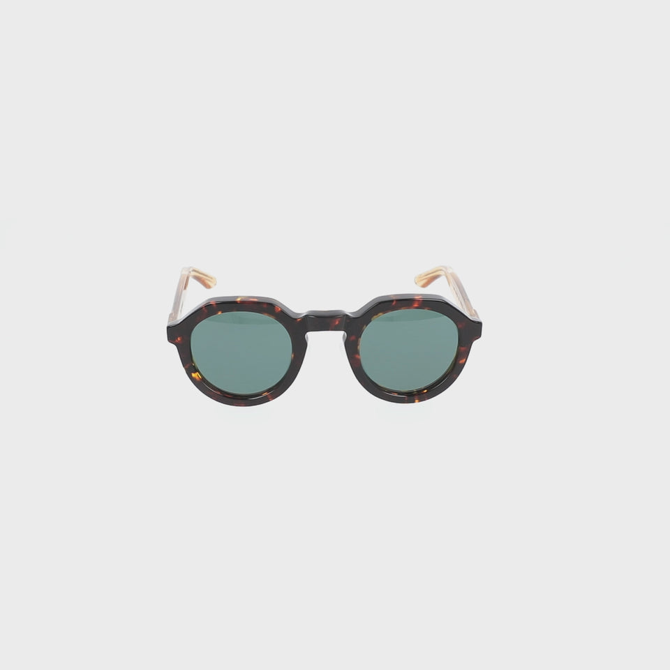 sunglasses ivy eco bicolor bottle green handcrafted in Italy 