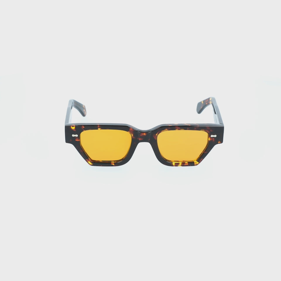 sunglasses raso eco dark havana orange made in Italy