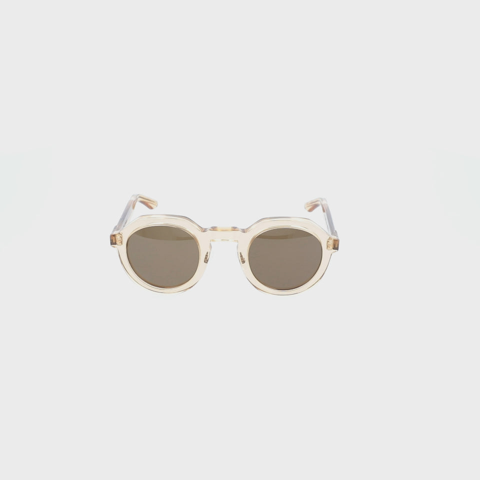 sunglasses ivy eco champagne tobacco handcrafted in Italy with sustainable materials