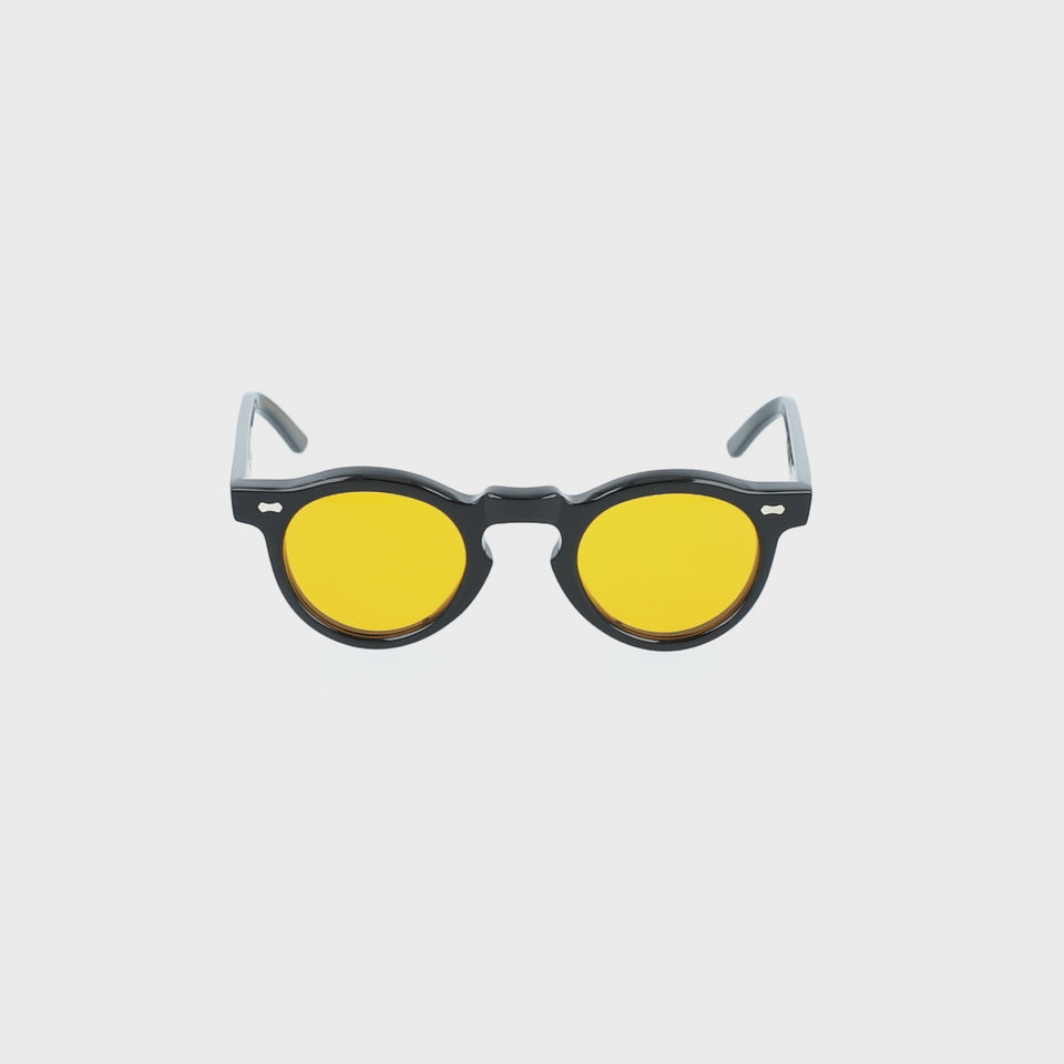 sunglasses welt eco black orange handcrafted in Italy with sustainable materials