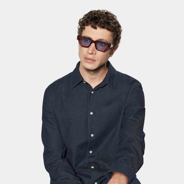 sunglasses raso eco havana blue sustainable tbd eyewear man handcrafted in Italy