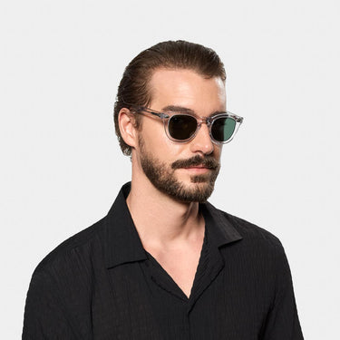 sunglasses donegal eco transparent bottle green handcrafted in Italy