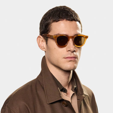 sunglasses donegal golden havana tobacco handcrafted in Italy with sustainable materials