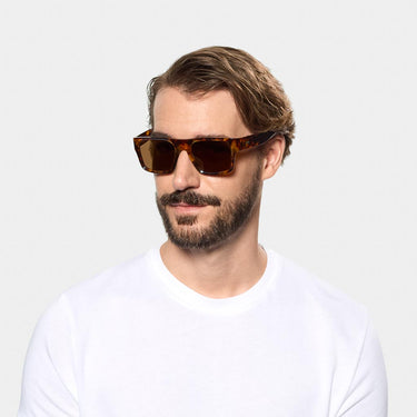 sunglasses elm eco spotted havana tobacco handcrafted in Italy 