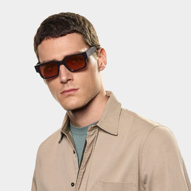 sunglasses silk eco black red made in Italy