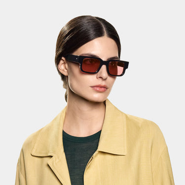 sunglasses silk eco black red handcrafted in Italy 