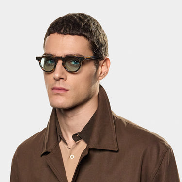 sunglasses welt river light green handcrafted in Italy 