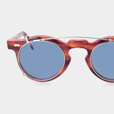 sunglasses welt eco havana clip blue made in Italy