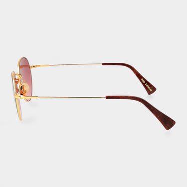 sunglasses vicuna gold gradient red tbd eyewear lateral handcrafted in Italy