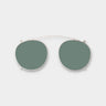 clip silver bottle green tbd eyewear front made in Italy
