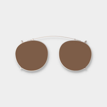 clip silver tobacco tbd eyewear front handcrafted in Italy