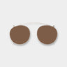 clip silver tobacco tbd eyewear front handcrafted in Italy