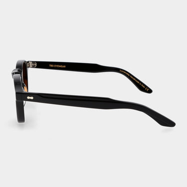 sunglasses cord eco black orange sustainable tbd eyewear lateral6 handcrafted in Italy