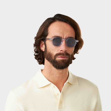 sunglasses cord eco transparent blue sustainable tbd eyewear man made in Italy
