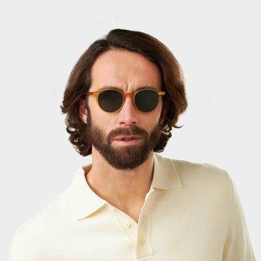 sunglasses cran eco honey bottle green sustainable tbd eyewear man handcrafted in Italy