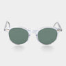 sunglasses cran eco transparent bottle green sustainable tbd eyewear front handcrafted in Italy