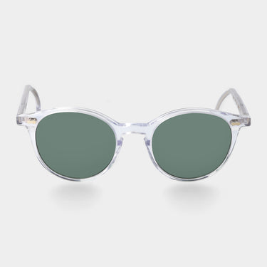 sunglasses cran eco transparent bottle green sustainable tbd eyewear front made in Italy