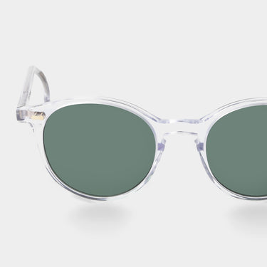 sunglasses cran eco transparent bottle green sustainable tbd eyewear lens handcrafted in Italy