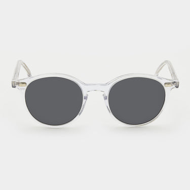 sunglasses cran eco transparent gradient grey sustainable tbd eyewear front made in Italy